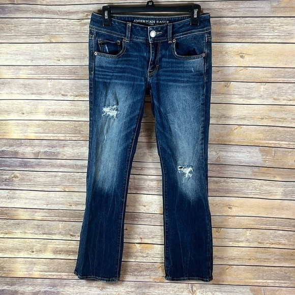 American Eagle Outfitters Denim - American Eagle Mid Rise Bootcut Distressed Jeans | Size 2 Regular